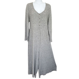 Anthropologie Marisa Hacci Knit Long Sleeve Wide Leg Jumpsuit Lounge L
